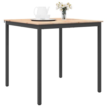 vidaXL Τραπέζι μπαρ Φυσικό 110x110x105cm Στερεά ξυλεία πεύκου 1 τεμ.