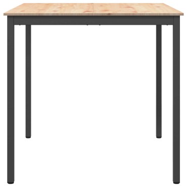 vidaXL Τραπέζι μπαρ Φυσικό 110x110x105cm Στερεά ξυλεία πεύκου 1 τεμ.