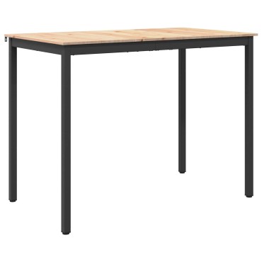 vidaXL Τραπέζι μπαρ Φυσικό 140x80x105cm Στερεά ξυλεία πεύκου 1 τεμ.