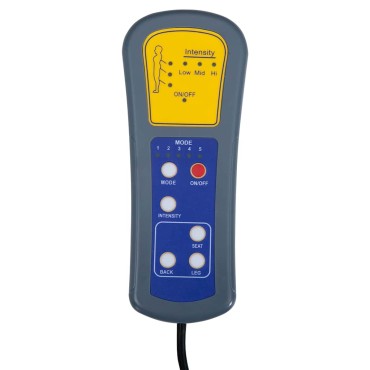 vidaXL Πολυθρόνα Μασάζ Ανοιχτό Γκρι Υφασμάτινη