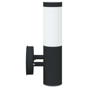vidaXL Φωτιστικό Τοίχου Για Εξωτερικούς Χώρους Μαύρο 15 x 7,5 x 33 εκ