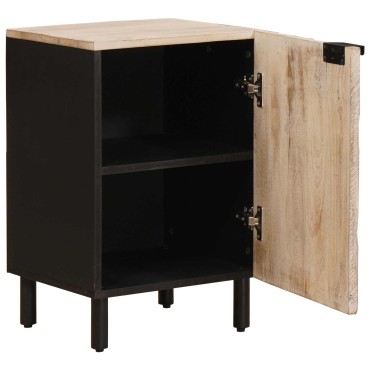 vidaXL Ντουλάπι Μπάνιου Λευκό 38x33x58cm Στερεό ξύλο μάνγκο