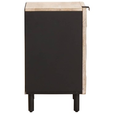 vidaXL Ντουλάπι Μπάνιου Λευκό 38x33x58cm Στερεό ξύλο μάνγκο