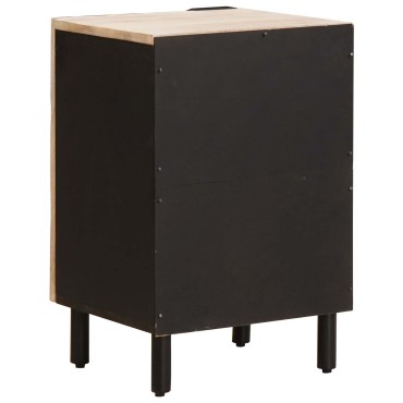 vidaXL Ντουλάπι Μπάνιου Λευκό 38x33x58cm Στερεό ξύλο μάνγκο
