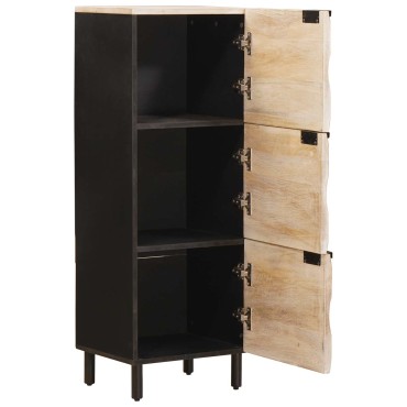 vidaXL Highboard με πόρτα Λευκό Φινίρισμα Καθαρισμού 40x33x110 εκ