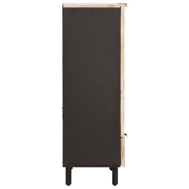 vidaXL Highboard με πόρτα Λευκό Φινίρισμα Καθαρισμού 60x33x100cm