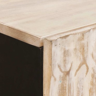 vidaXL Highboard με πόρτα Λευκό Φινίρισμα Καθαρισμού 60x33x100cm