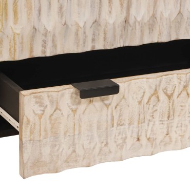 vidaXL Highboard με πόρτα Λευκό Φινίρισμα Καθαρισμού 60x33x100cm