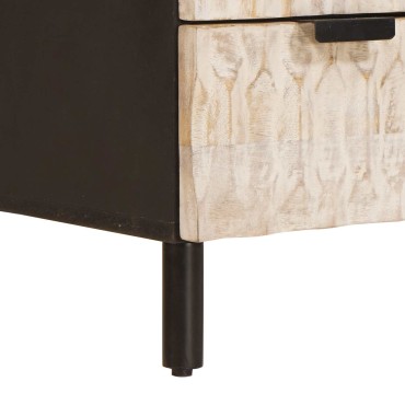 vidaXL Highboard με πόρτα Λευκό Φινίρισμα Καθαρισμού 60x33x100cm