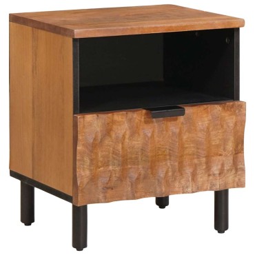 vidaXL Κομοδίνο 2 τεμ. Καφέ 40x33x46cm Στερεό ξύλο μάνγκο