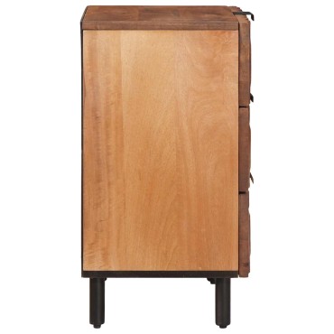 vidaXL Κομοδίνο με συρτάρι Καφέ 50x33x62cm Στερεό ξύλο μάνγκο 1 τεμ.