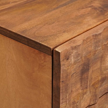 vidaXL Κομοδίνο με συρτάρι Καφέ 50x33x62cm Στερεό ξύλο μάνγκο 1 τεμ.