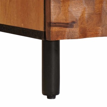 vidaXL Κομοδίνο με συρτάρι Καφέ 50x33x62cm Στερεό ξύλο μάνγκο 1 τεμ.