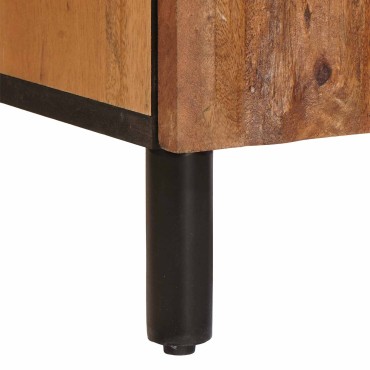 vidaXL Ντουλάπι Μπάνιου Καφέ 38x33x58cm Στερεό ξύλο μάνγκο