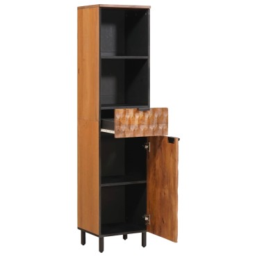 vidaXL Ντουλάπι Μπάνιου Καφέ 38x33x160cm Στερεό ξύλο μάνγκο