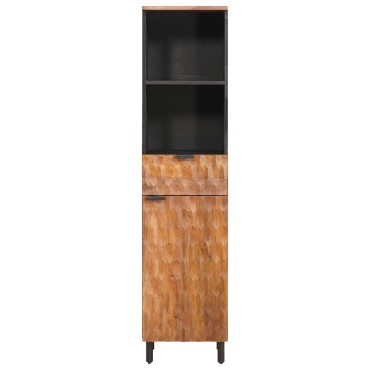 vidaXL Ντουλάπι Μπάνιου Καφέ 38x33x160cm Στερεό ξύλο μάνγκο