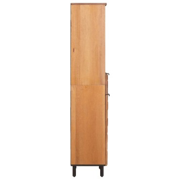 vidaXL Ντουλάπι Μπάνιου Καφέ 38x33x160cm Στερεό ξύλο μάνγκο