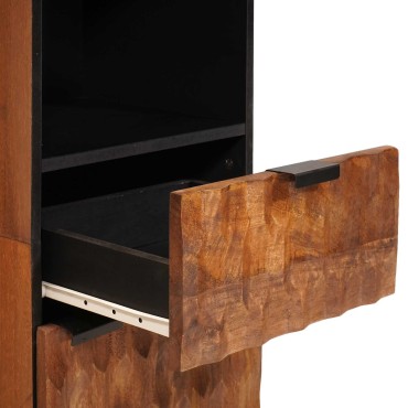 vidaXL Ντουλάπι Μπάνιου Καφέ 38x33x160cm Στερεό ξύλο μάνγκο