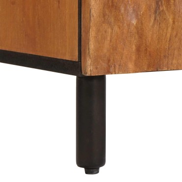 vidaXL Ντουλάπι Μπάνιου Καφέ 38x33x160cm Στερεό ξύλο μάνγκο