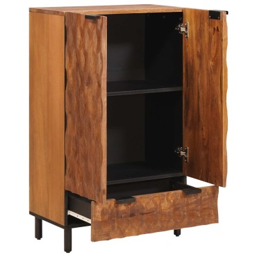 vidaXL Highboard με συρτάρι Καφέ Φινίρισμα Ακακίας 60x33x100cm