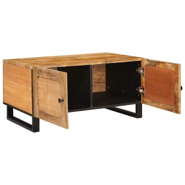 vidaXL Τραπεζάκι σαλονιού Φυσικό 80x50x40cm Στερεό ξύλο μάνγκο 1 τεμ.