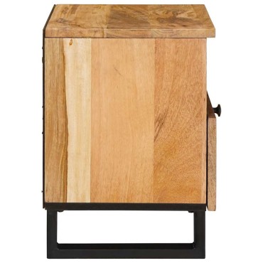 vidaXL Κομοδίνο 2 τεμ. Φυσικό 40x33x46cm Στερεό ξύλο μάνγκο
