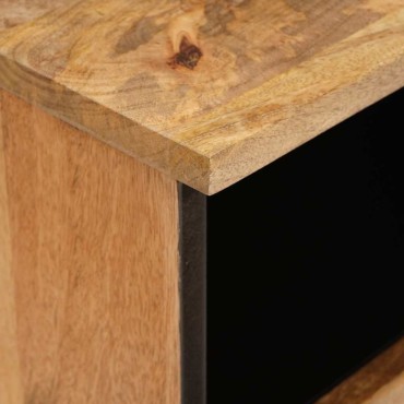 vidaXL Κομοδίνο 2 τεμ. Φυσικό 40x33x46cm Στερεό ξύλο μάνγκο