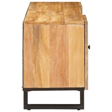 vidaXL Ντουλάπι TV Καφέ 105x33x46cm Στερεό ξύλο μάνγκο 1 τεμ.