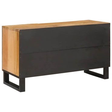 vidaXL Ντουλάπι TV Καφέ 80x33x46cm Στερεό ξύλο μάνγκο 1 τεμ.