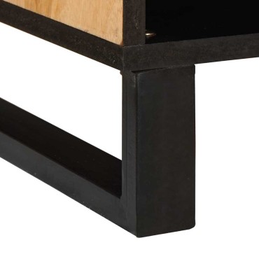 vidaXL Ντουλάπι TV Καφέ 80x33x46cm Στερεό ξύλο μάνγκο 1 τεμ.