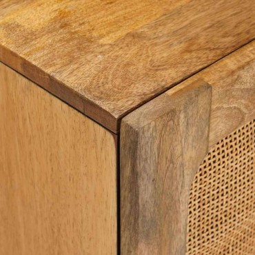 vidaXL Ντουλάπι Μπάνιου Καφέ 38x33x58cm Στερεό ξύλο μάνγκο