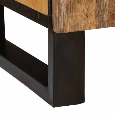 vidaXL Ντουλάπι Μπάνιου Καφέ 38x33x58cm Στερεό ξύλο μάνγκο
