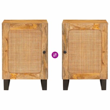 vidaXL Ντουλάπι Μπάνιου Καφέ 38x33x58cm Στερεό ξύλο μάνγκο