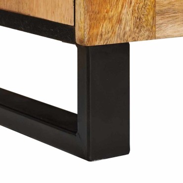 vidaXL Πλαϊνό γραφείο Καφέ 60x33x75cm Στερεό ξύλο μάνγκο