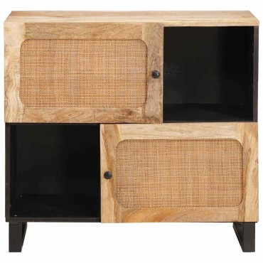 vidaXL Πλαϊνό γραφείο Καφέ 80x33x75cm Στερεό ξύλο μάνγκο