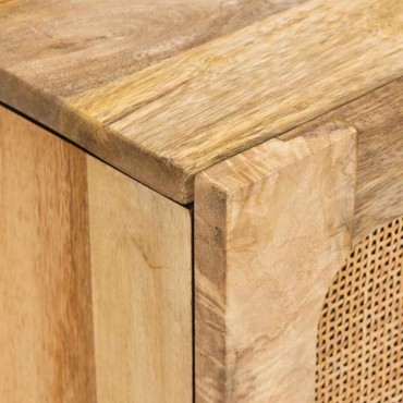 vidaXL Πλαϊνό γραφείο Καφέ 80x33x75cm Στερεό ξύλο μάνγκο