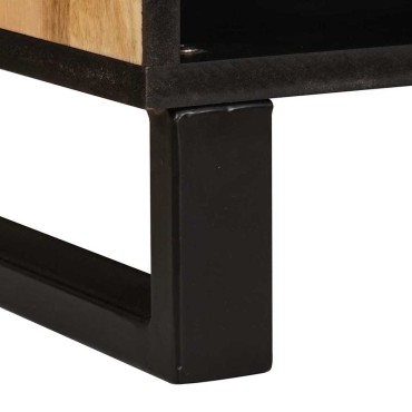 vidaXL Πλαϊνό γραφείο Καφέ 80x33x75cm Στερεό ξύλο μάνγκο