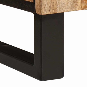 vidaXL Highboard με αποθήκευση Καφέ 90x33x75cm Στερεό ξύλο μάνγκο