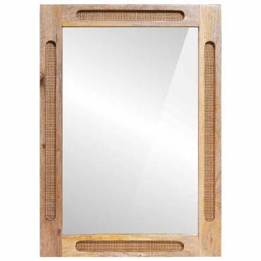 vidaXL Καθρέφτης Μπάνιου Καφέ 50x2,5x70cm Στερεό ξύλο μάνγκο