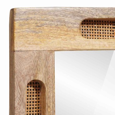 vidaXL Καθρέφτης Μπάνιου Καφέ 50x2,5x70cm Στερεό ξύλο μάνγκο