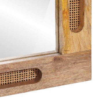 vidaXL Καθρέφτης Μπάνιου Καφέ 50x2,5x70cm Στερεό ξύλο μάνγκο