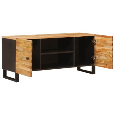 vidaXL Ντουλάπι TV Καφέ 105x33x46cm Στερεό ξύλο μάνγκο 1 τεμ.