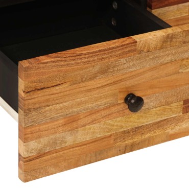 vidaXL Ντουλάπι TV Καφέ 70x33x46cm Στερεό ξύλο μάνγκο 1 τεμ.