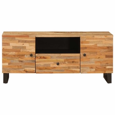 vidaXL Ντουλάπι TV Καφέ 105x33x46cm Στερεό ξύλο μάνγκο 1 τεμ.