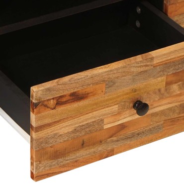 vidaXL Ντουλάπι TV Καφέ 105x33x46cm Στερεό ξύλο μάνγκο 1 τεμ.