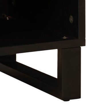 vidaXL Ντουλάπι TV Καφέ 100x33x46cm Στερεό ξύλο μάνγκο 1 τεμ.