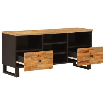 vidaXL Ντουλάπι TV Corona Καφέ 100x33x46cm Στερεό ξύλο μάνγκο 1 τεμ.