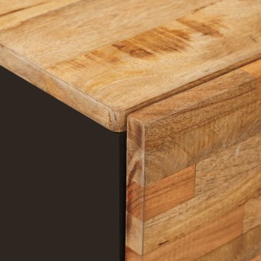 vidaXL Ντουλάπι Μπάνιου Φυσικό 38x33x58cm Στερεό ξύλο μάνγκο