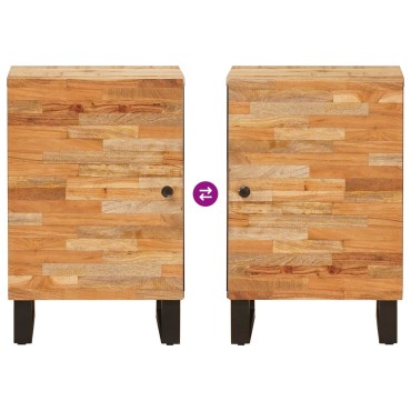 vidaXL Ντουλάπι Μπάνιου Φυσικό 38x33x58cm Στερεό ξύλο μάνγκο