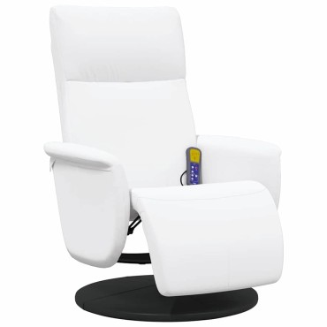 vidaXL Κάθισμα μασάζ Λευκό 71 x 90 x 105 εκ. Τεχνητό Δέρμα